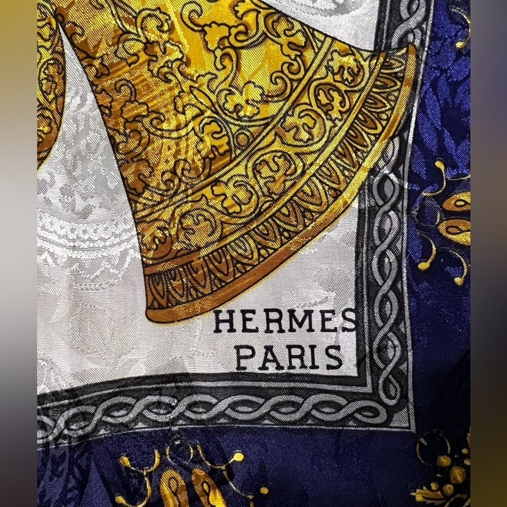 Hermes Paris Scarf Brass Instruments Vintage - Picture 4 of 5